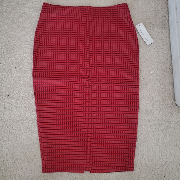 Red/Navy Blue Pencil Skirt - Picture 1 of 4